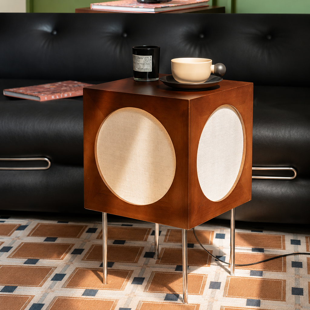 Forest Glow Cube Side Table Lamp