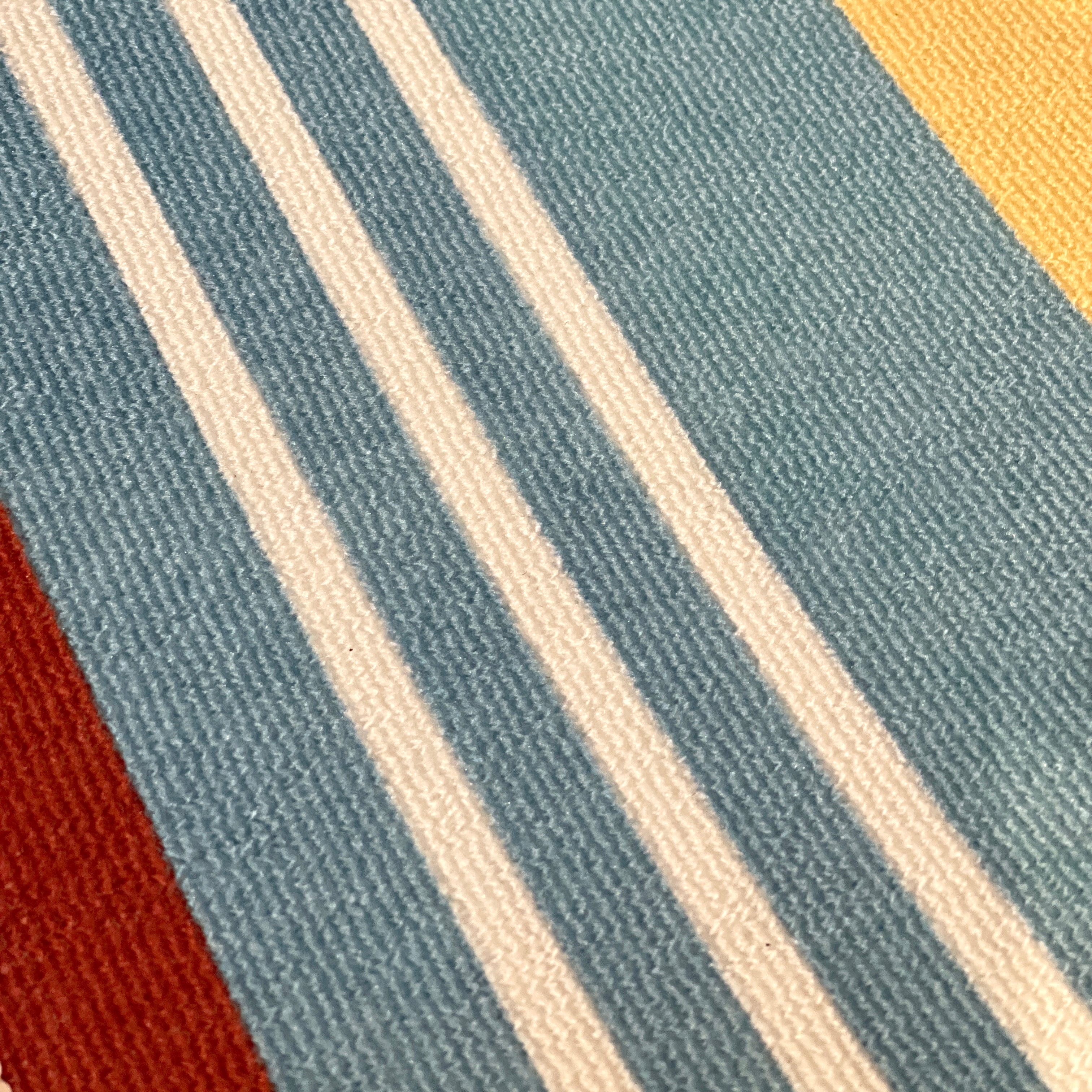 Honey Stripe Rug - Yellow & Blue