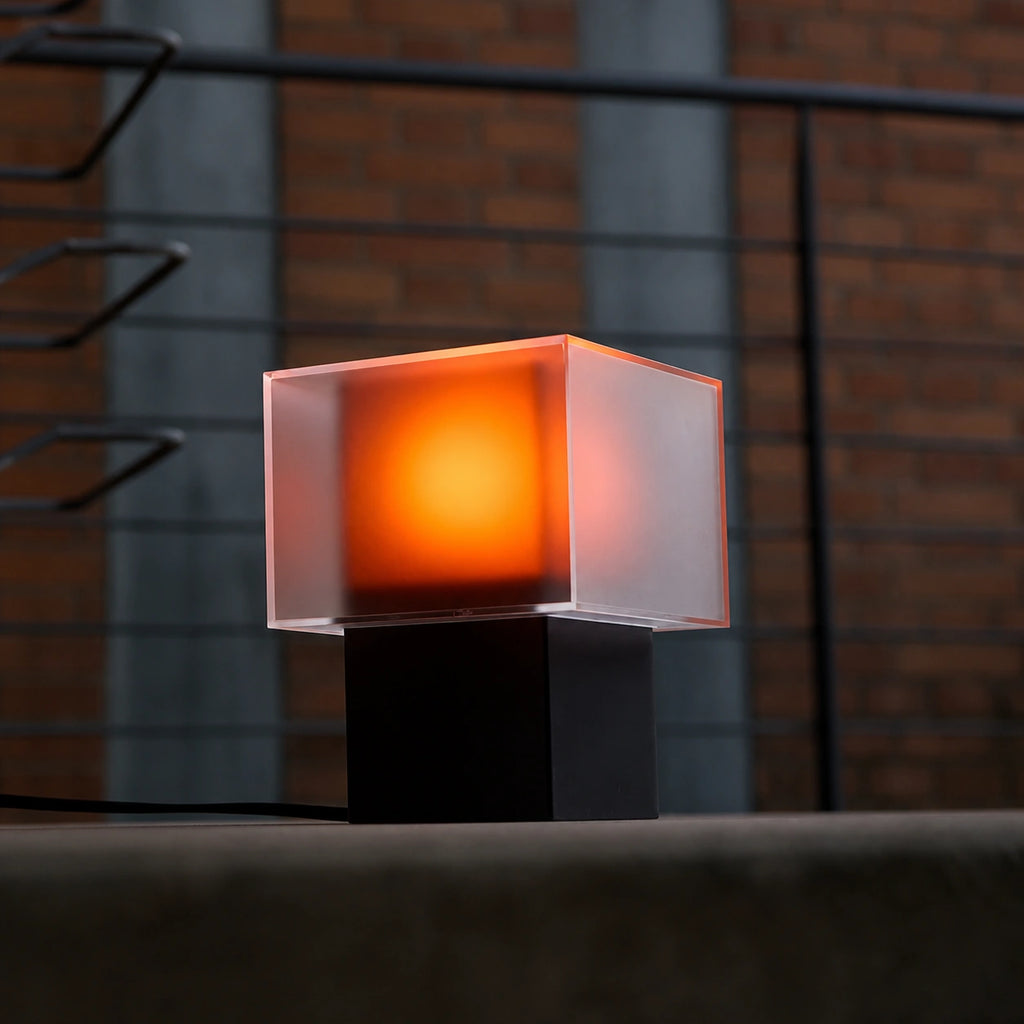 Midnight Haze Cube Table Lamp