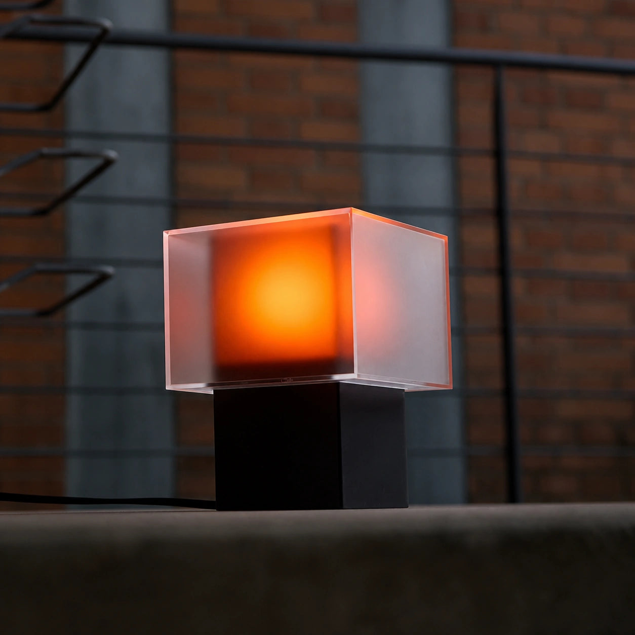 Midnight Haze Cube Table Lamp