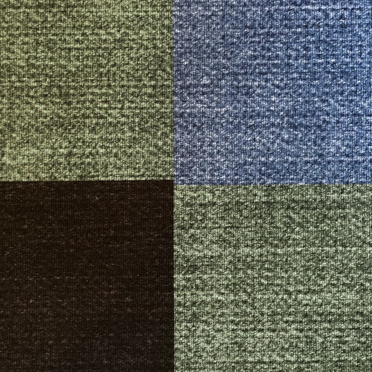 Mint & Midnight Block Rug close up