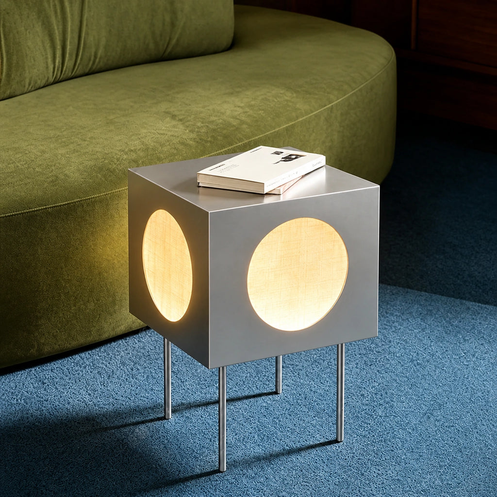 Moonlit Cube Side Table Lamp