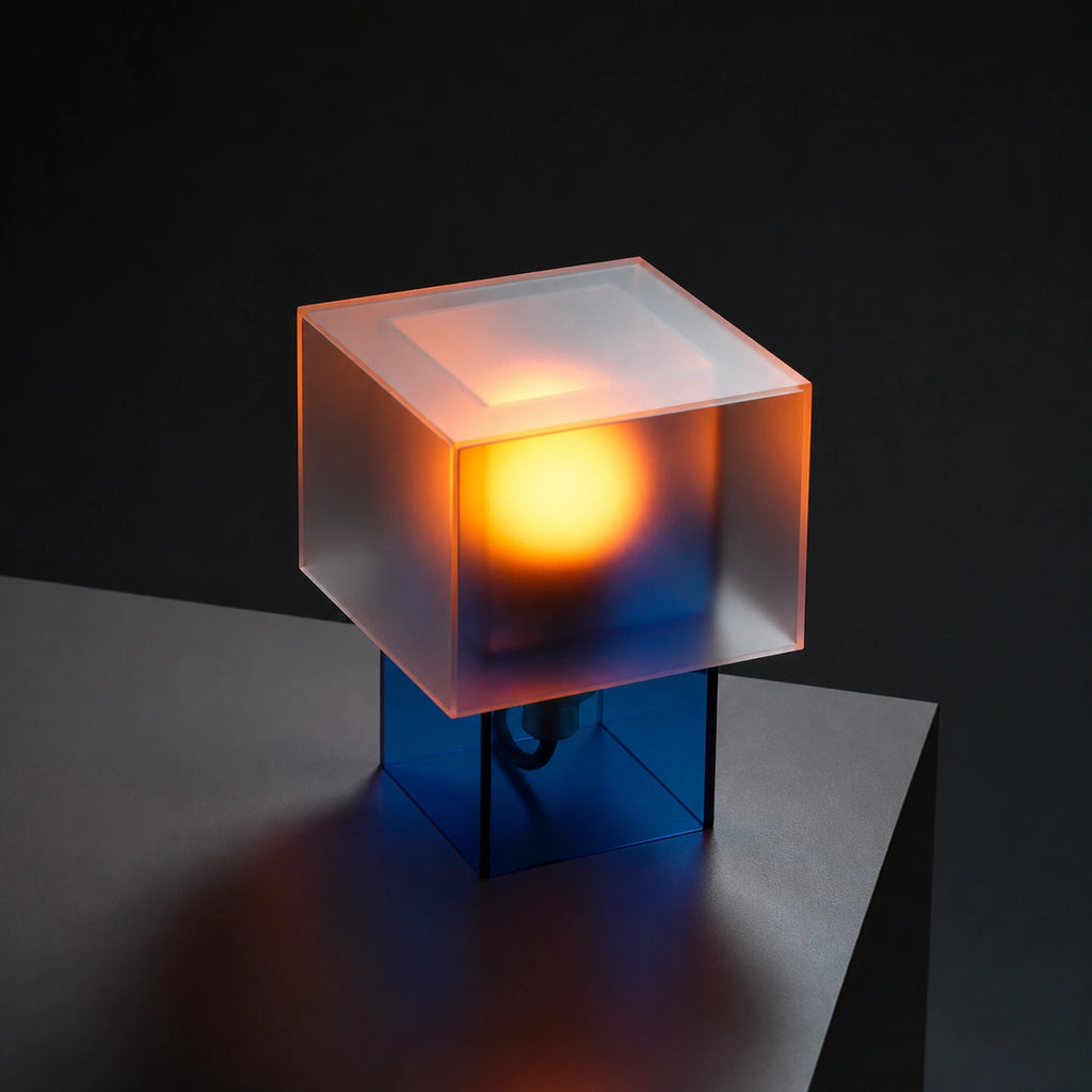 Ocean Haze Cube Table Lamp