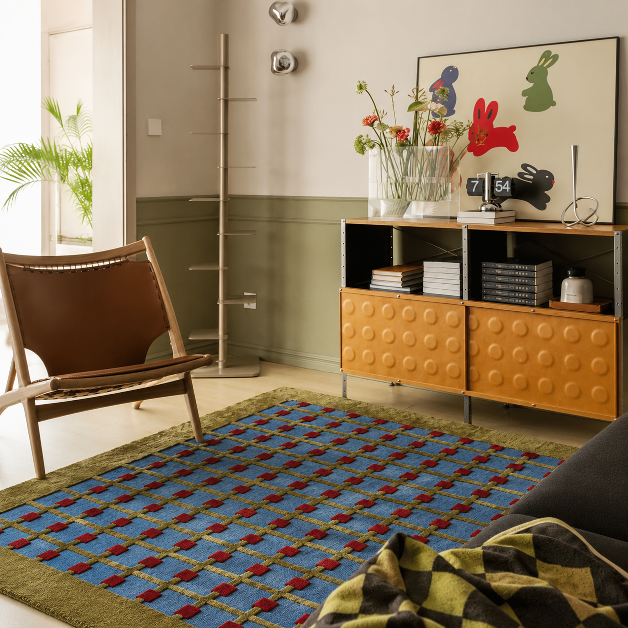 Picnic Waffle Grid Rug