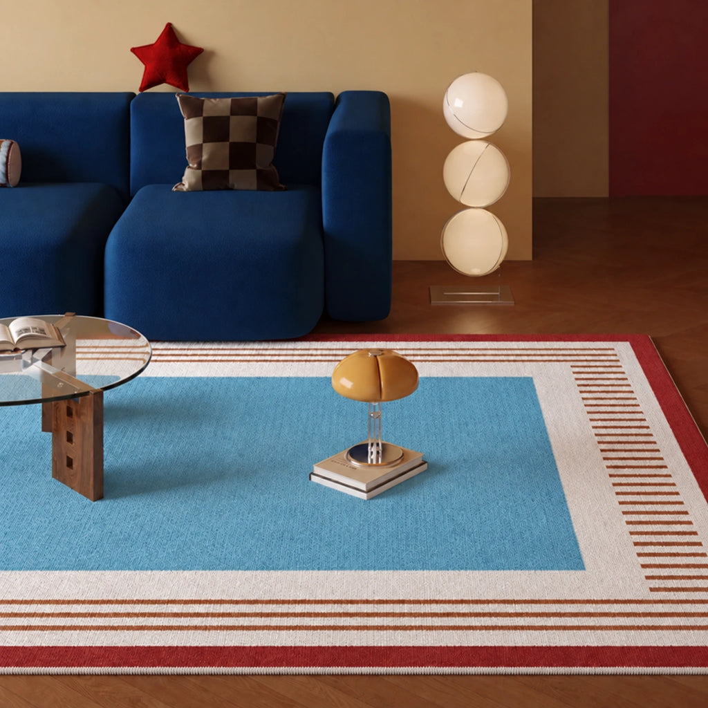 Skybound Stripe Rug - Blue & Red