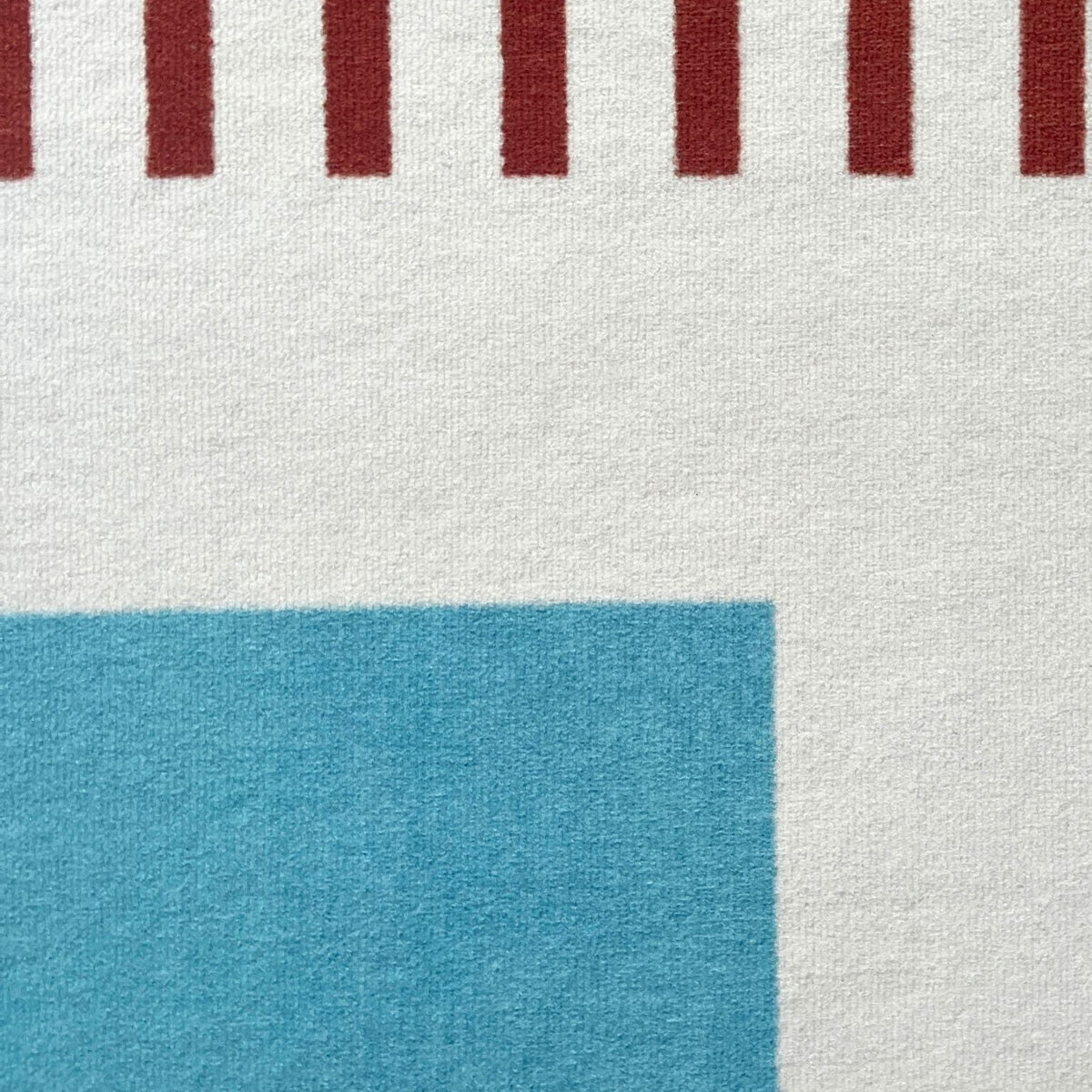 Skybound Stripe Rug - Blue & Red close up