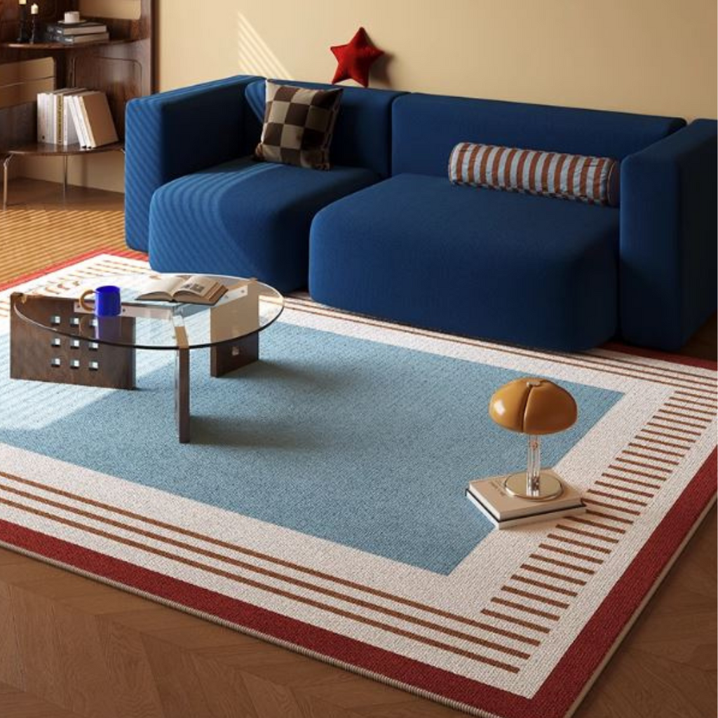 Skybound Stripe Rug - Blue & Red