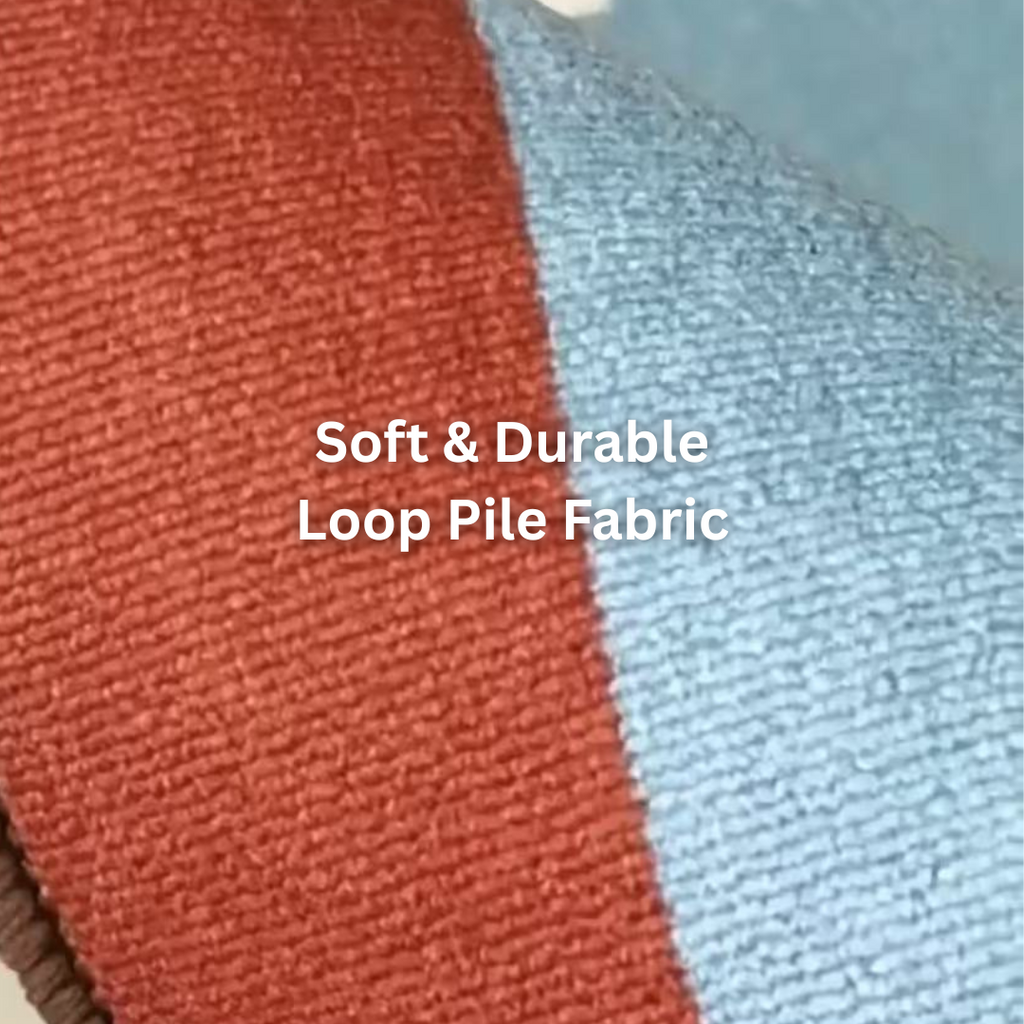 Bubble Border Rug – Blue & Pink