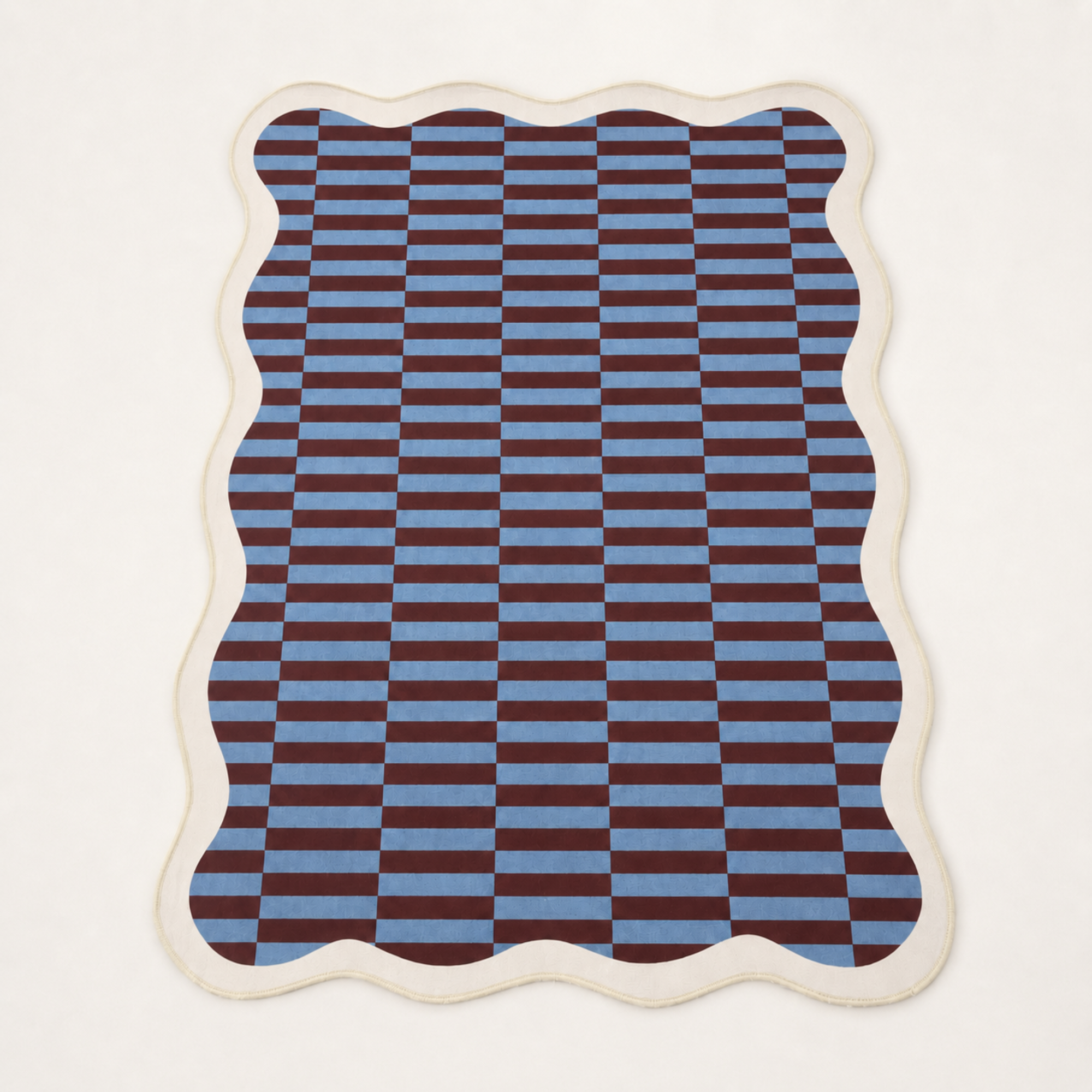 Wobble Edge Checkered Rug