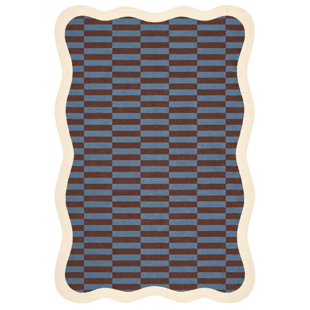 Wobble Edge Checkered Rug