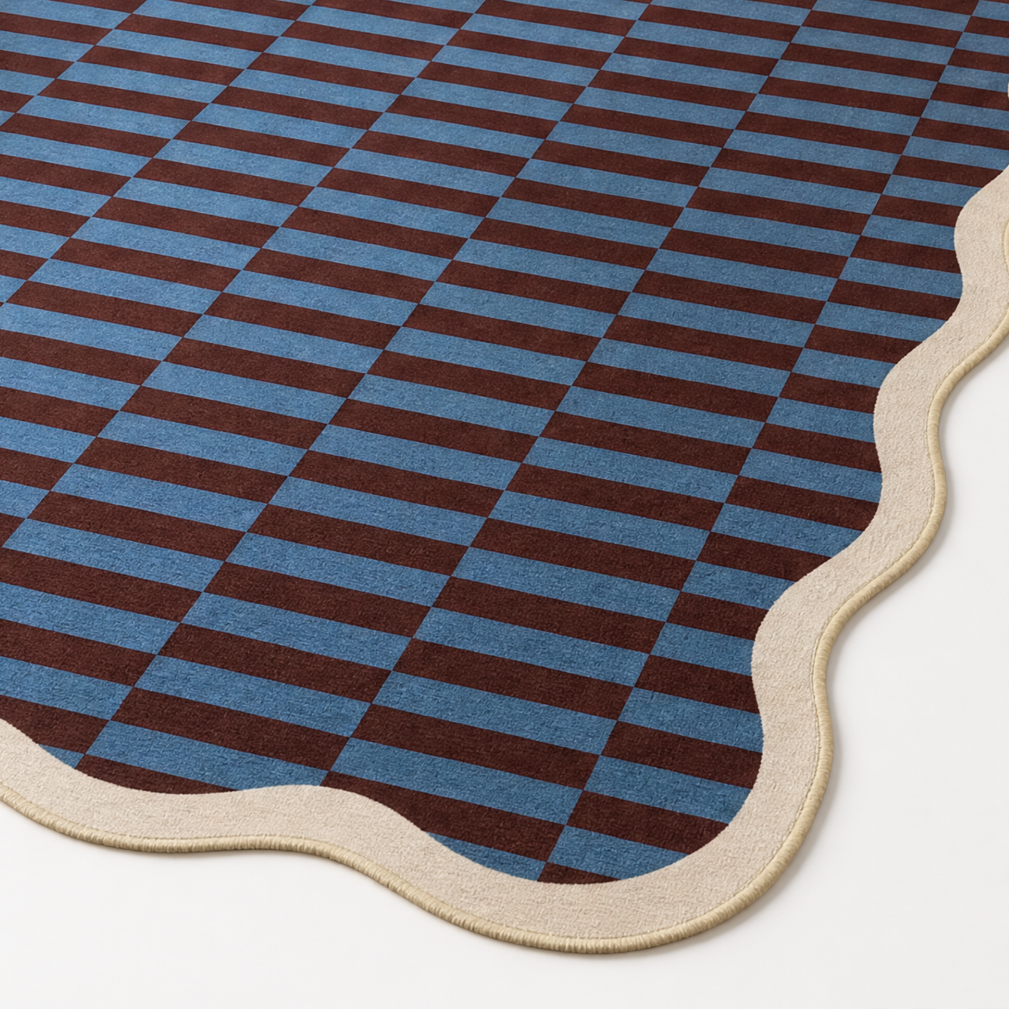 Wobble Edge Checkered Rug