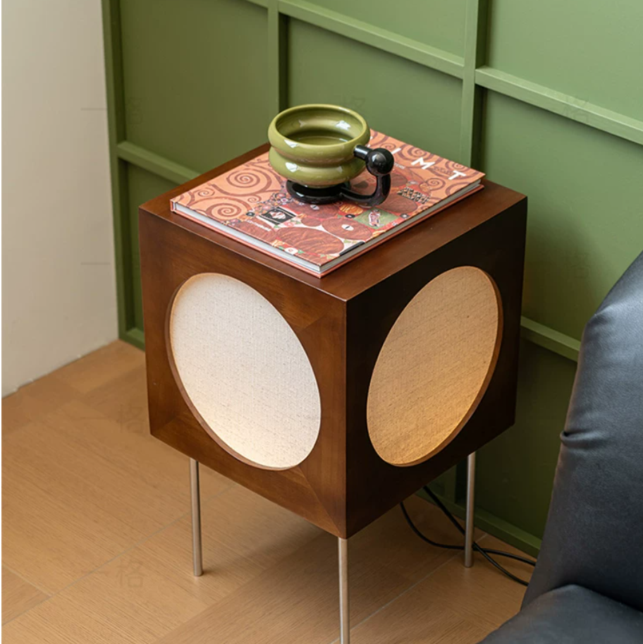 Forest Glow Cube Side Table Lamp