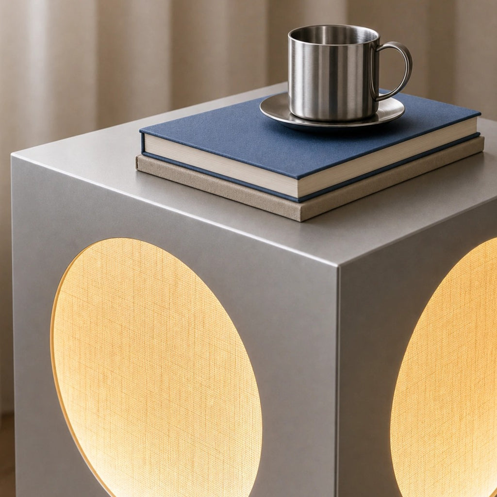 Moonlit Cube Side Table Lamp
