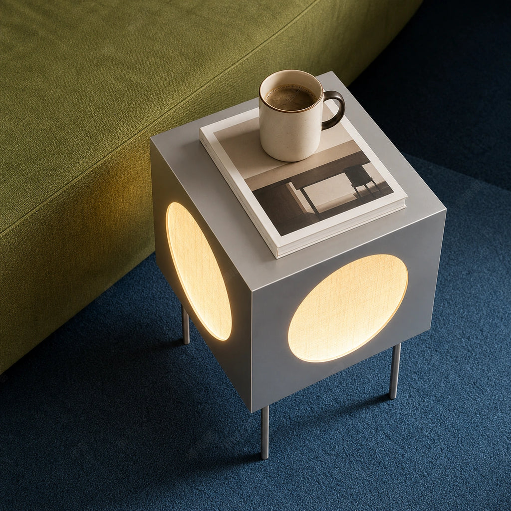 Moonlit Cube Side Table Lamp